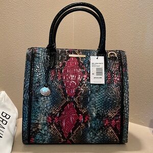 Brahmin Caroline Komodo Sunriver leather bag NWT